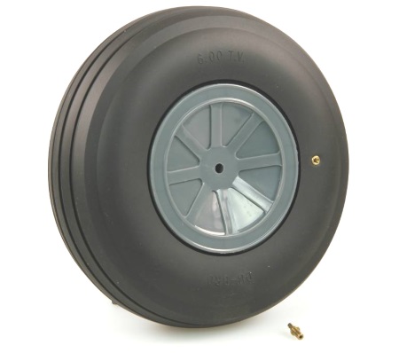 Dubro DB600Tv 6inch Large Treaded Inflatable Wheel Each