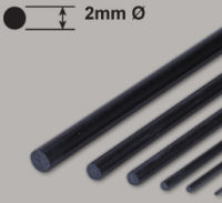 Carbon Fibre Rod 2mmx1000mm