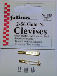 Sullivan 2-56 Gold-N-Clevis Pk2