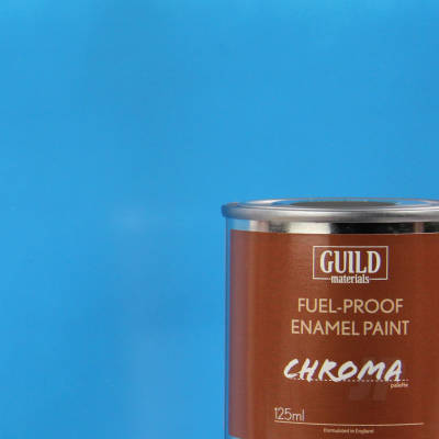 Gloss Light Blue 125ml Tin Chroma Enamel Fuelproof Paint