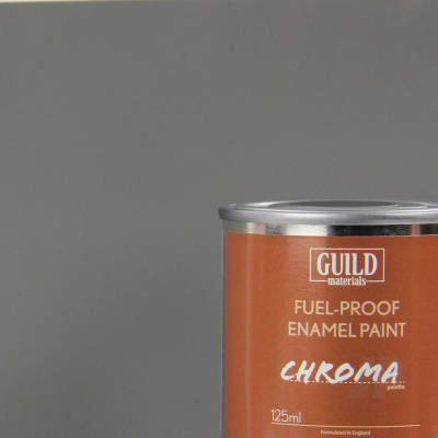 Matt Dark Grey 125ml Tin Chroma Enamel Fuelproof Paint