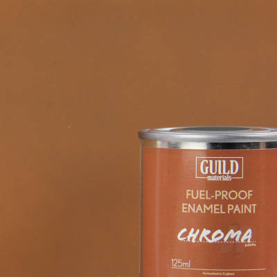 Matt Dark Earth 125ml Tin Chroma Enamel Fuelproof Paint