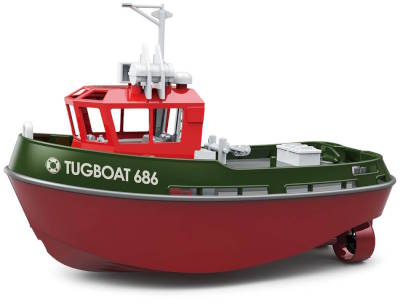 Mini Tugboat 1:72 Scale Green 230mm Ready to Run