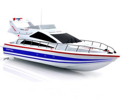 Atlantic Yacht Luxury Powerboat RTR Blue 700mm