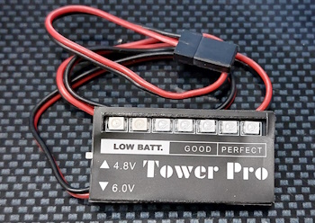 TP Onboard 4.8-6V Receiver Battery Voltmeter