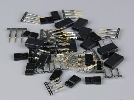 Spektrum Hitec JR Connectors Pairs with Gold Pins Pk10