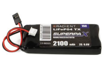 Radient Tx LiFe 2S 6.6V 2100mAh 15C Futaba