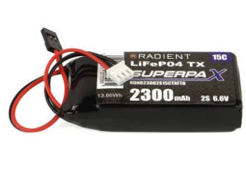 Radient Tx LiFe 2S 6.6V 2300mAh 15C Futaba