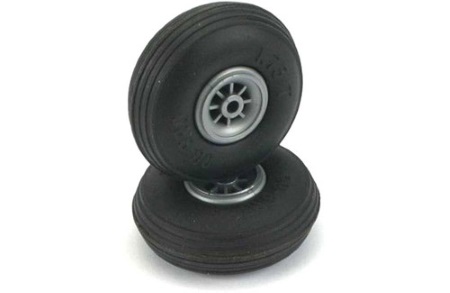 Dubro 3-1/4inch 82.55mm Wheels with Treaded Tyres Pair