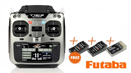 Futaba 16IZ Transmitter Deal with 3 free Receivers