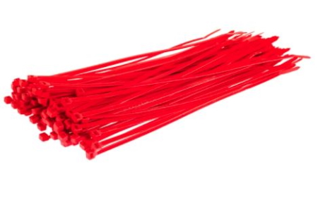 Red Nylon Cable Ties Pack of 100 2.5mm