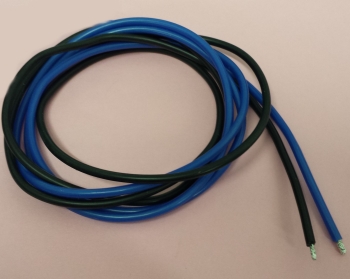 Silicone Wire 2.0mm 1/2 meter Black & Blue